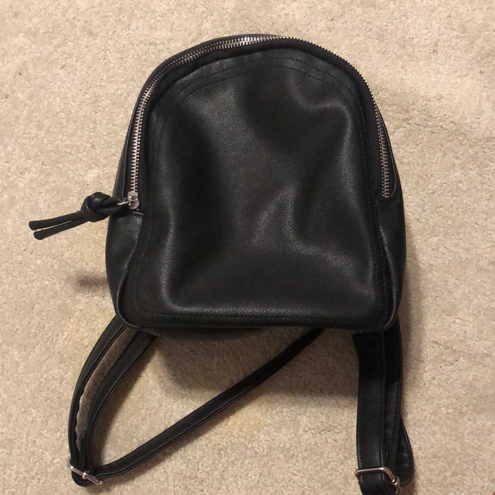 Black mini backpack